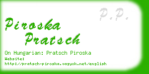 piroska pratsch business card